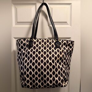 Vera Bradley Elegant Black and Cream Large Tote